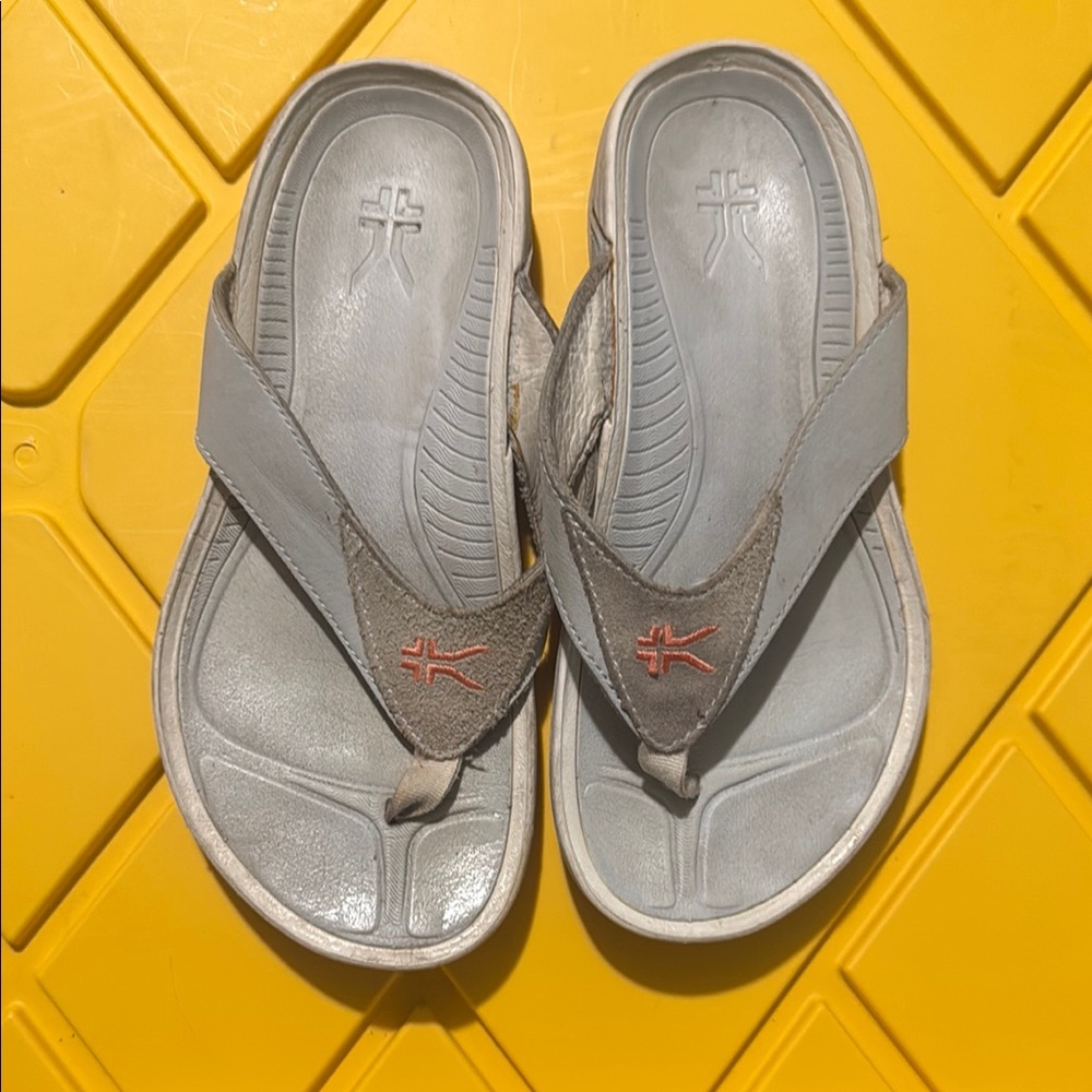 Kuru light blue/tan sandals